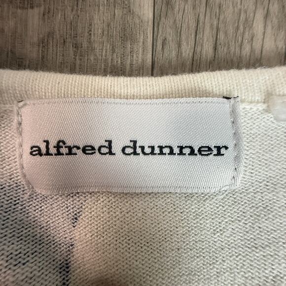 Alfred Dunner Floral Embellished Pullover Sweater Cream Purple Blue Flowers - Picture 3 of 6